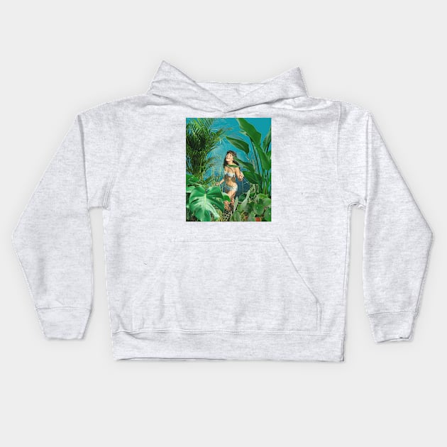 Jane of the Jungle Kids Hoodie by MsGonzalez